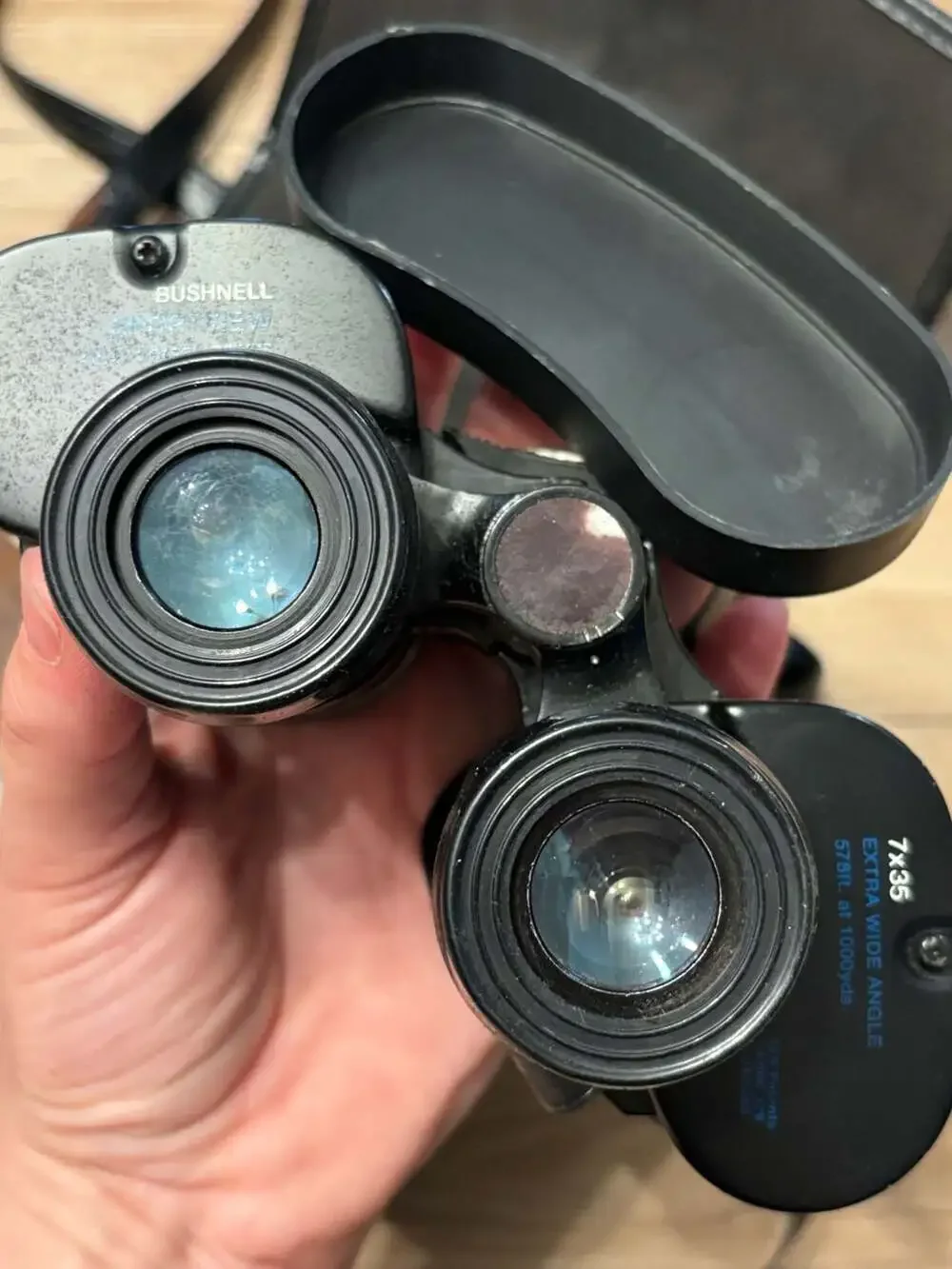 Vintage Bushnell Sportview 7x35 Extra Wide Angle Binoculars with Case